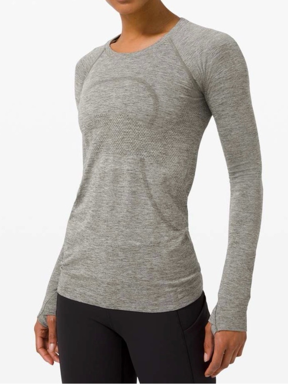 Lululemon Swiftly Tech Long Sleeve Crewneck Heather Gray Size 6